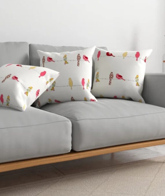 Throw pillows for couch- Humming Bird Red
