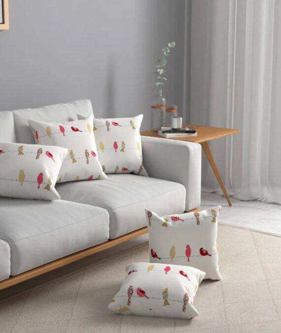 Throw pillows for couch- Humming Bird Red