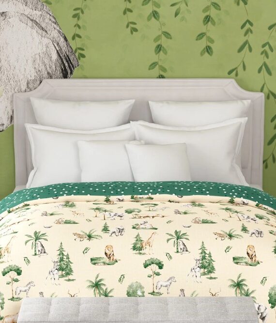 Juniors Printed Double Comforter-Jigsaw Jungle